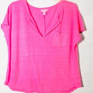 Lilly Pulitzer pink Duval top